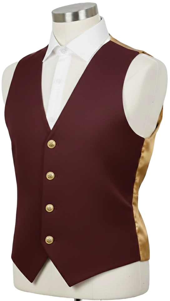 ווסט בורדו זהב משולב - חליפות לפורים